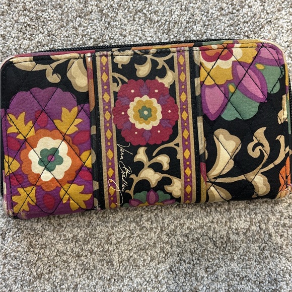 Vera Bradley Floral Wallet and Wristlet Set - Black and Multicolor - Picture 6 of 14